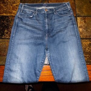 mother jeans the Hustler Ankle Fray 34 x 27